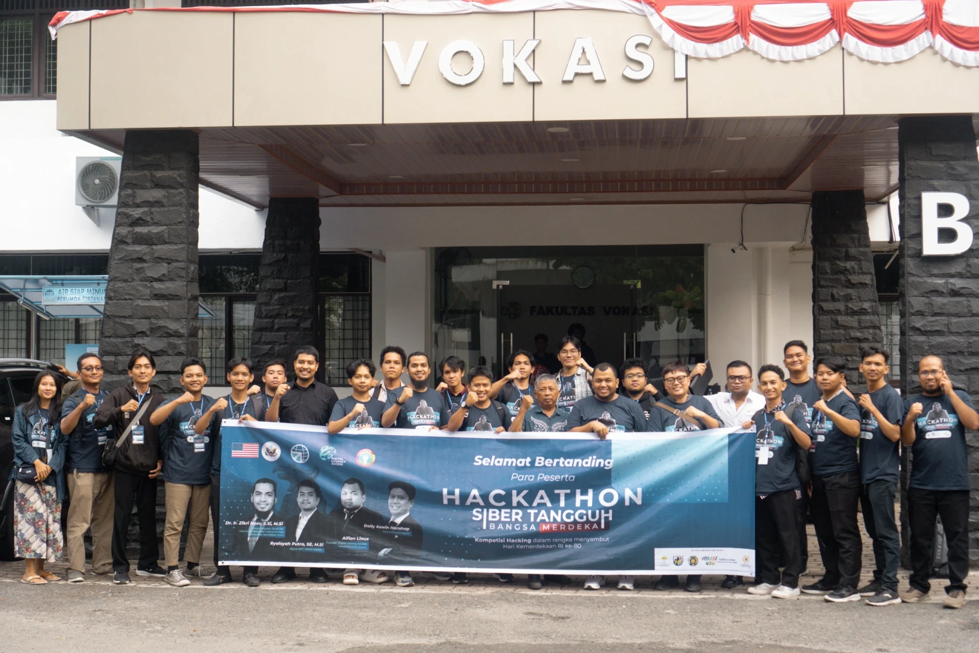 Hackathon Siber Tangguh Bangsa Merdeka, Meriahkan HUT RI ke - 80 di Fakultas Vokasi Universitas Sumatera Utara
